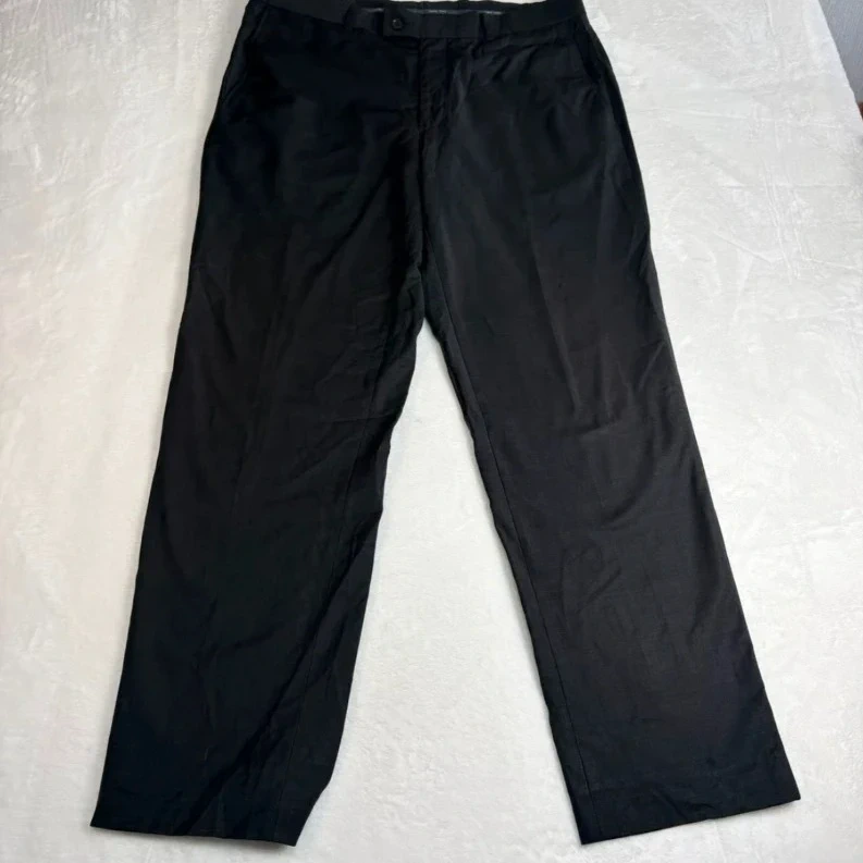 Zara Man Black Tailored Trousers Size EUR 46 Smart Formal Office