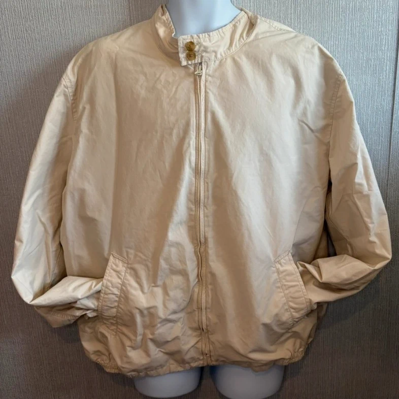 Tommy Hilfiger Men’s Jacket Size XL Beige Lightweight Zip Up jacket casual