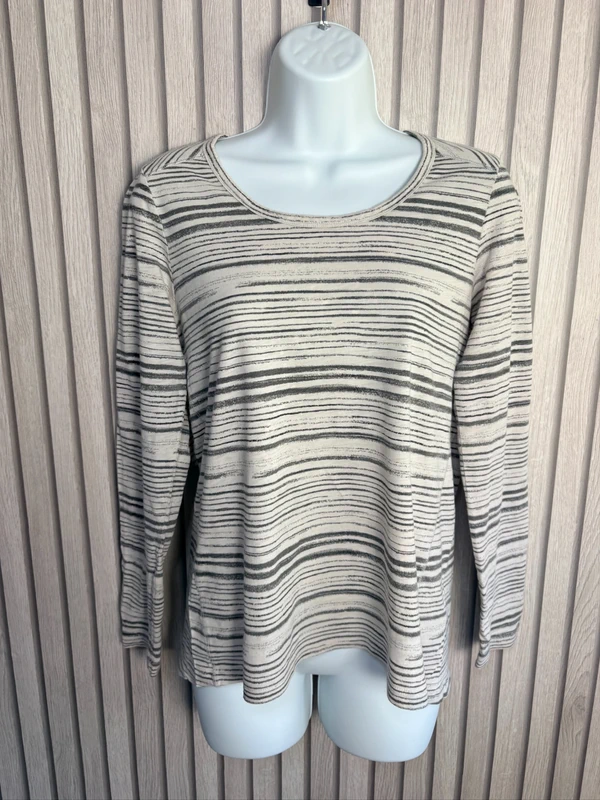 Sandwich Long Sleeve Striped Top Size M Lightweight Summer