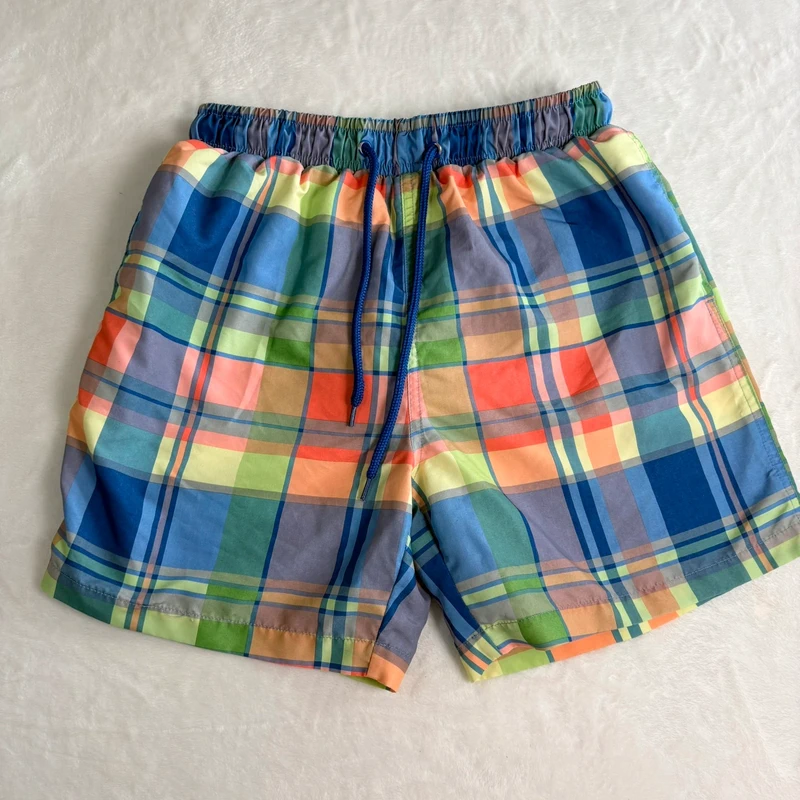 Cedar Wood State Checked Swim Shorts Size S Blue Multicolour Beach Holiday