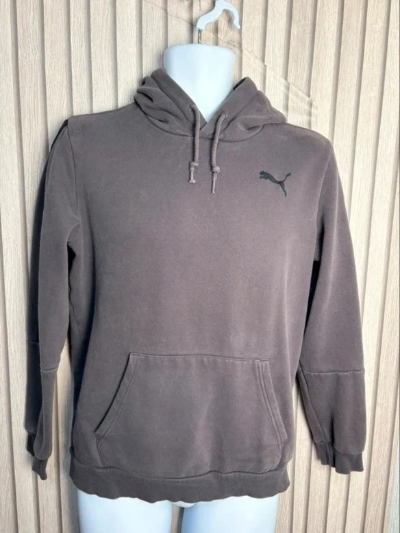 Puma Brown Grey Hoodie Size Small Casual
