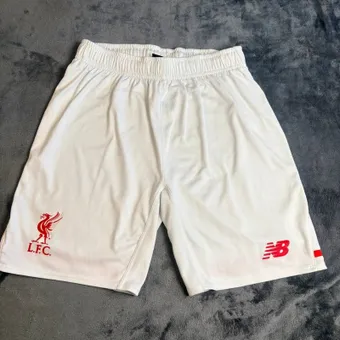 New Balance Liverpool FC Home Football Shorts White YXL 158 Kids LFC Dry