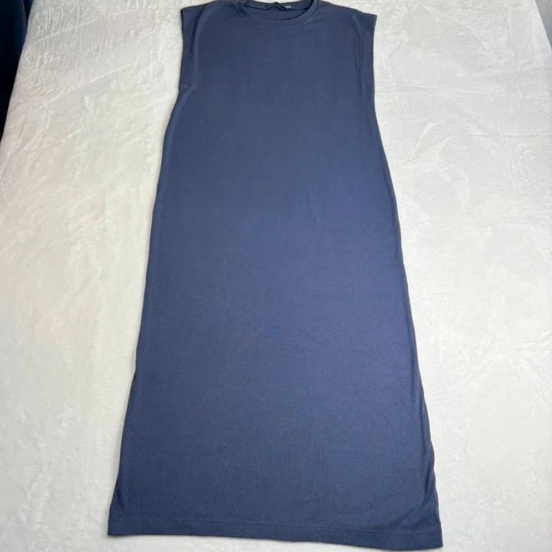 Zara Purple Blue Ribbed Maxi Dress Size EUR S Summer