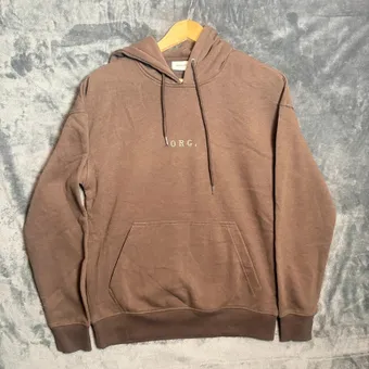 Jack & Jones Originals Hoodie Brown Size M Pullover Logo Hooded Sweatshirt Casual