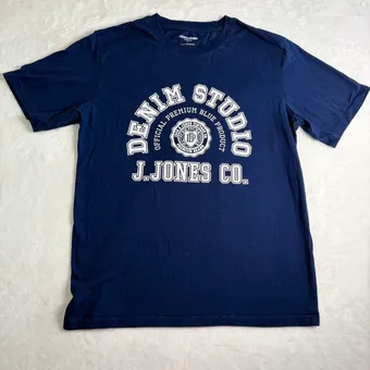Jack & Jones Premium Denim Studio Graphic T Shirt Size M Blue Casual Tee