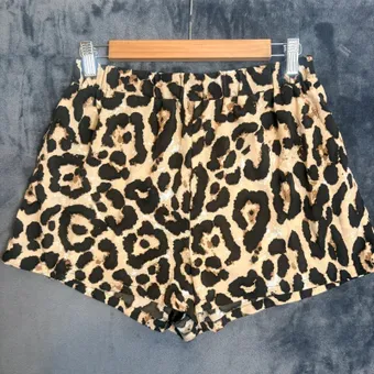 SHEIN Leopard Print Shorts Size L Animal Print High Waisted Summer Festival