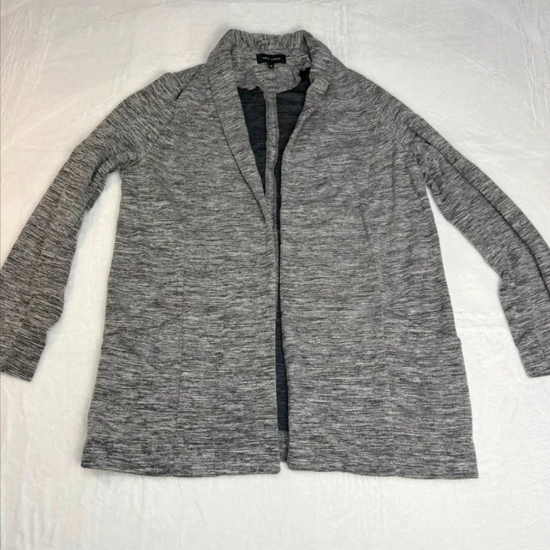 New Look Cardigan Size 12 Grey Open Front Long Sleeve Ladies Casual