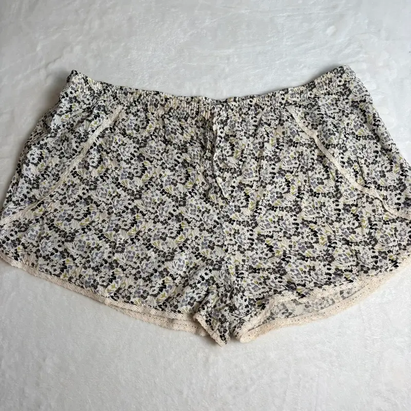 Next Floral Lace Trim Shorts uk 20 Lightweight Summer Cottagecore Boho