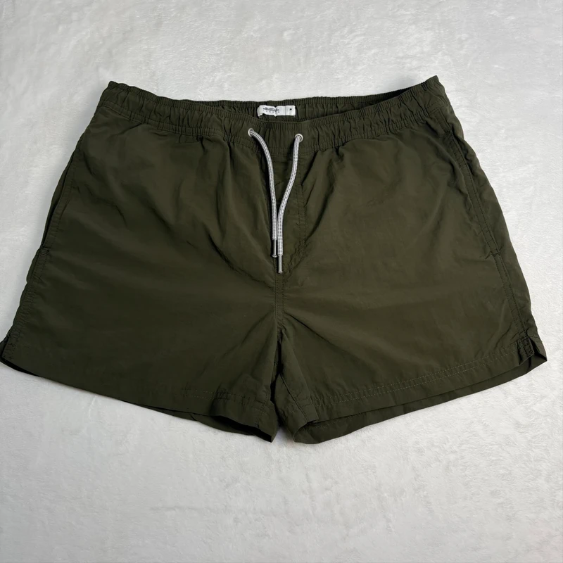 Burton Menswear Swim Shorts Khaki Size Medium Drawstring Waist Summer Holiday Casual