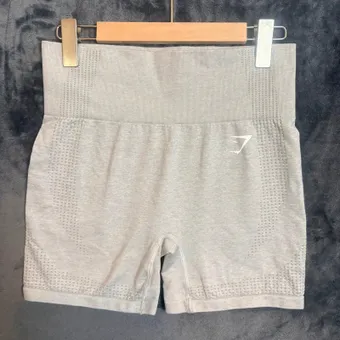Gymshark Grey Seamless Shorts Size S High Waisted Marl Gym Fitness Training Yoga