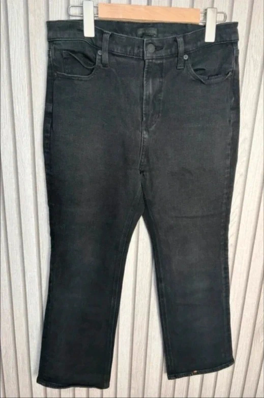 Uniqlo Black Cropped Stretch Jeans Size W28 uk 10 us 6 Ankle Denim Casual