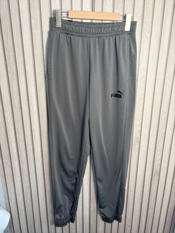 Puma Grey Joggers Size Small Elastic Waist Sports Track Pants Gym Sport