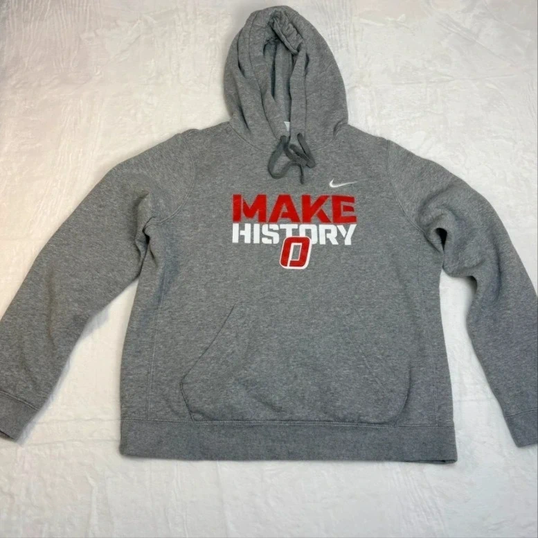 Nike Hoodie Size Medium Grey Make History Swoosh Pullover Casual