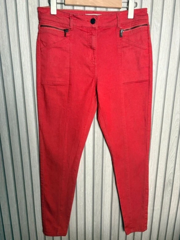 Next Dark Pink Skinny Jeans Size 12R Summer Casual