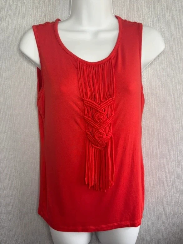 Limited Collection Sleeveless Fringe Top UK Size 12 Summer