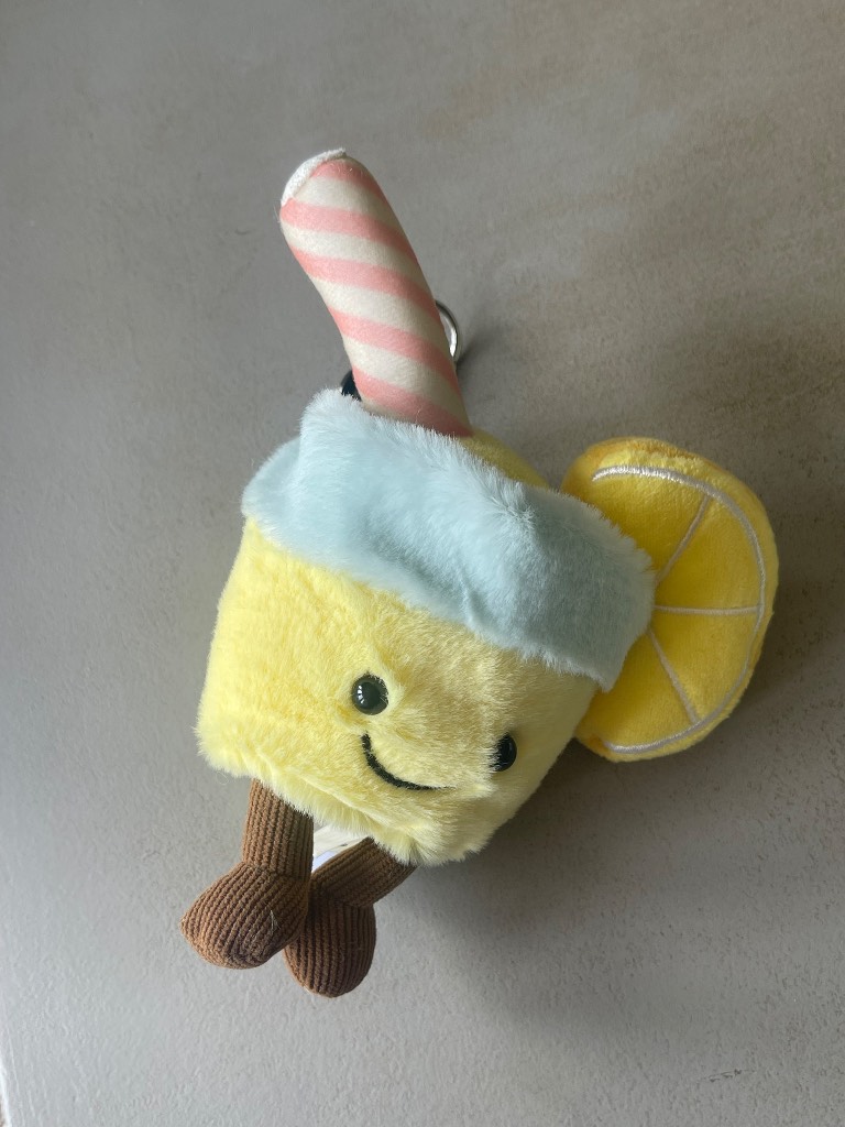 Lemon juice yellow smoothie bag charm