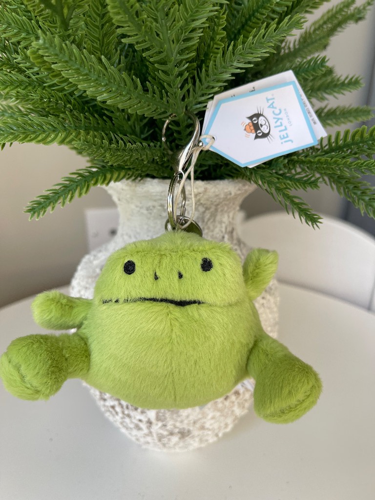 Jellycat frog bag charm