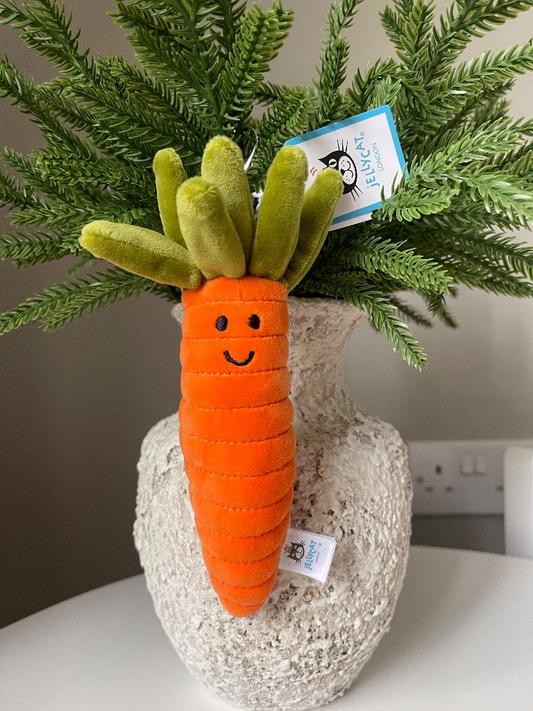 Soft carrot bag charm or keyring