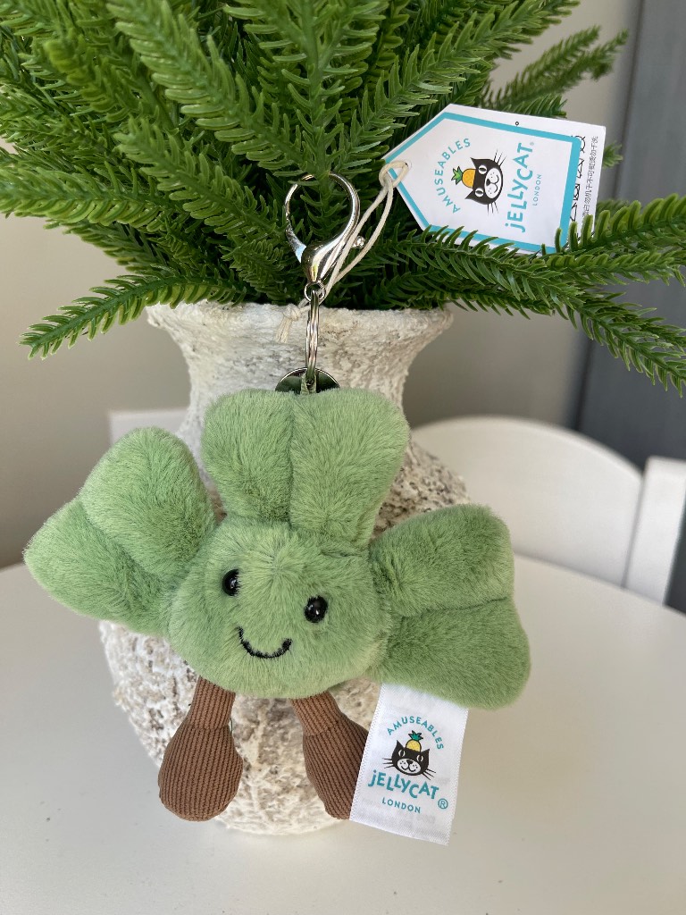Green soft bag charm or keyring