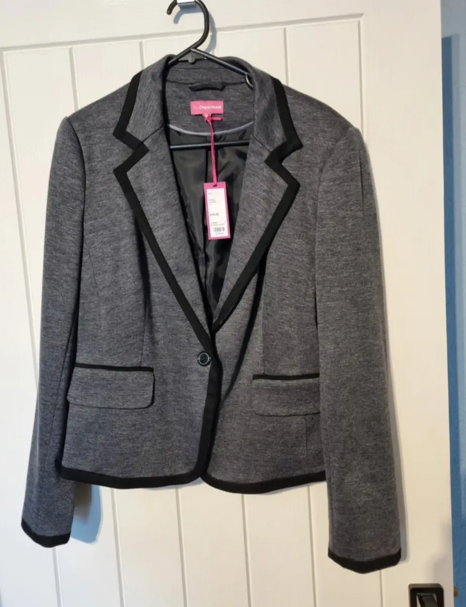 Womens smart dress office jacket charcoal size 14