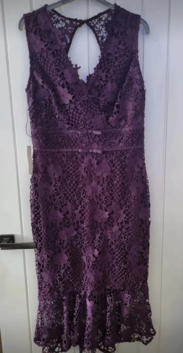 Abbey Clancy Lipsy dress. size 14 Purple BNWT