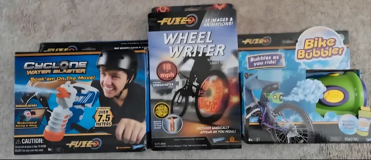 Fuze kids summer fun water bubble bike accessories brand new
