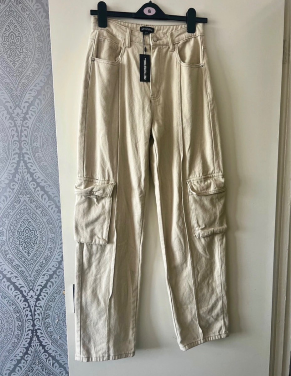 Pretty little thing boyfriend utility style cargo jeans