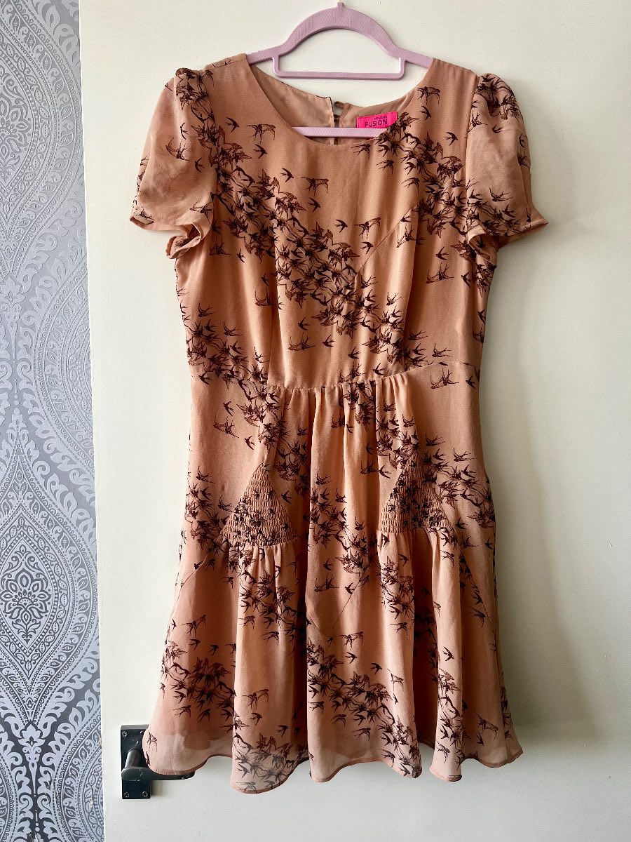 Monsoon ladies bird print dress size 12