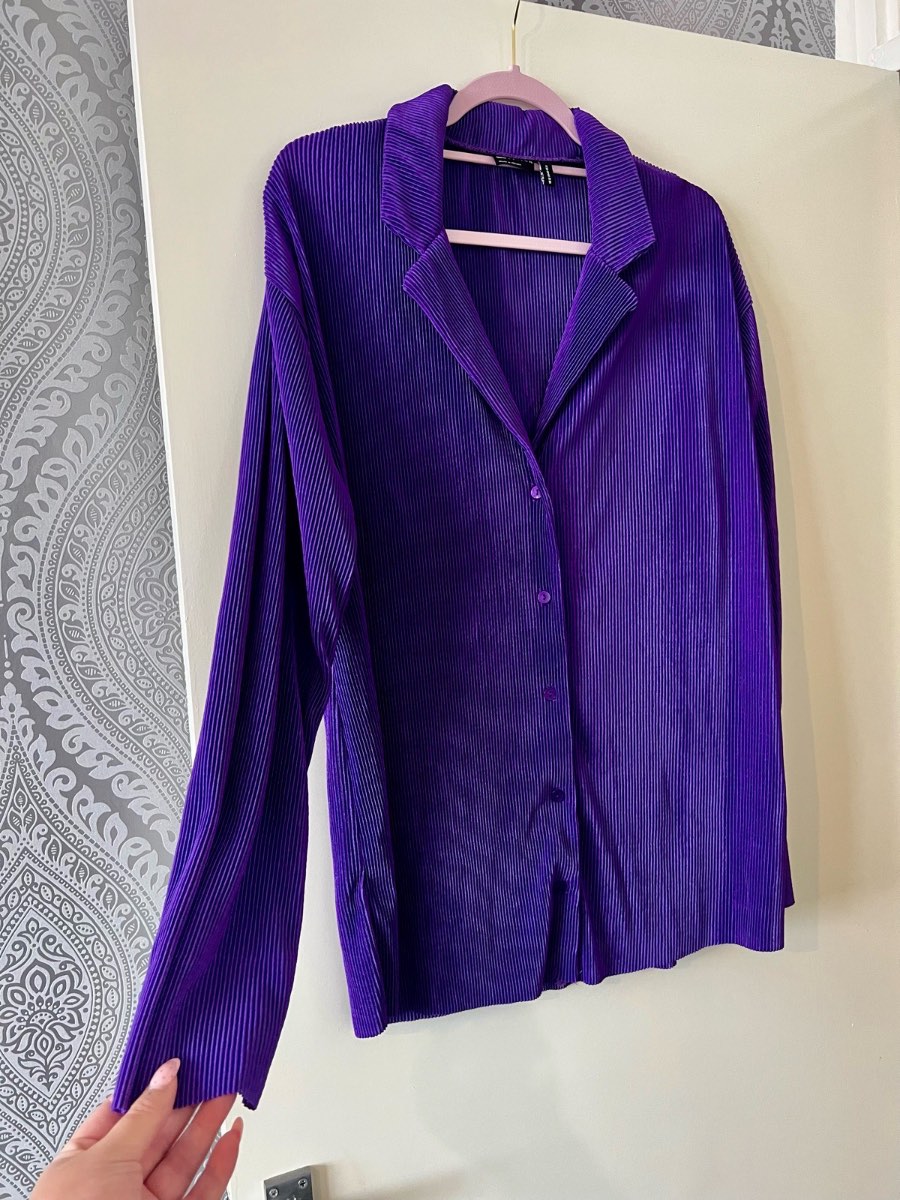 Asos design ladies Plisse shirt size uk 12