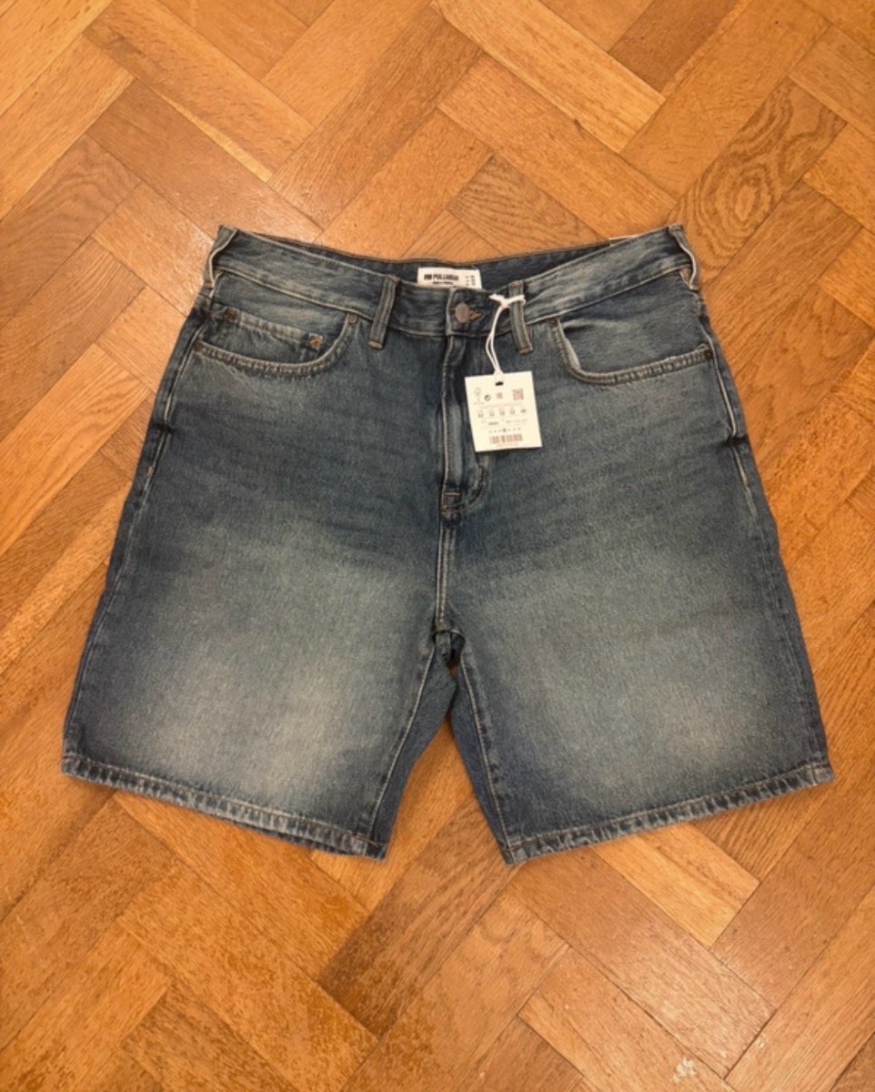 Pull & Bear Men’s Jorts Blue - Size 32 waist
