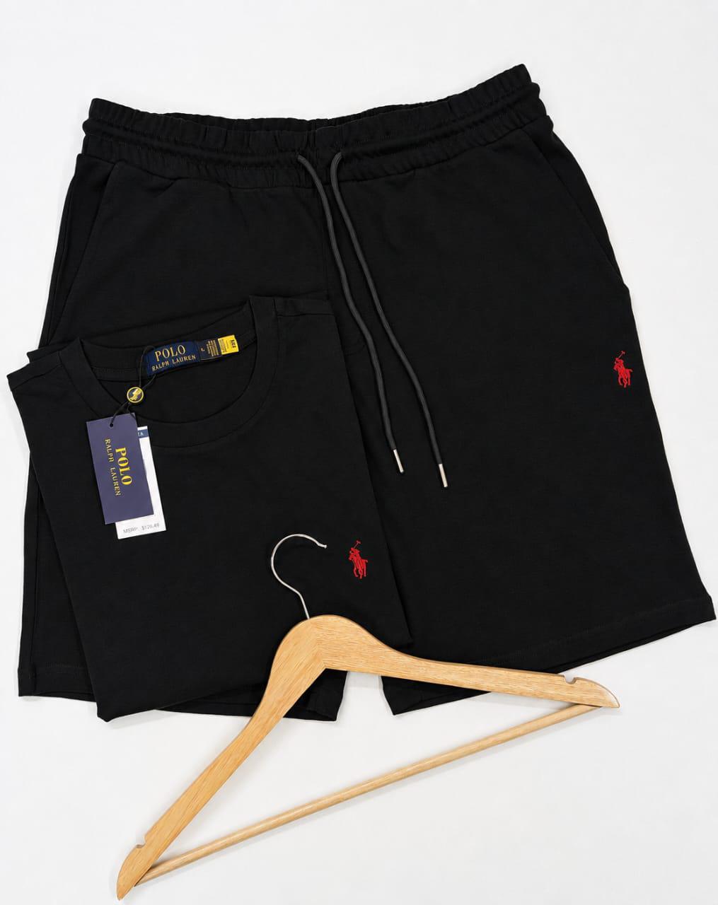 Polo Ralph Lauren Black T-Shirt and Shorts Set - New with Tags