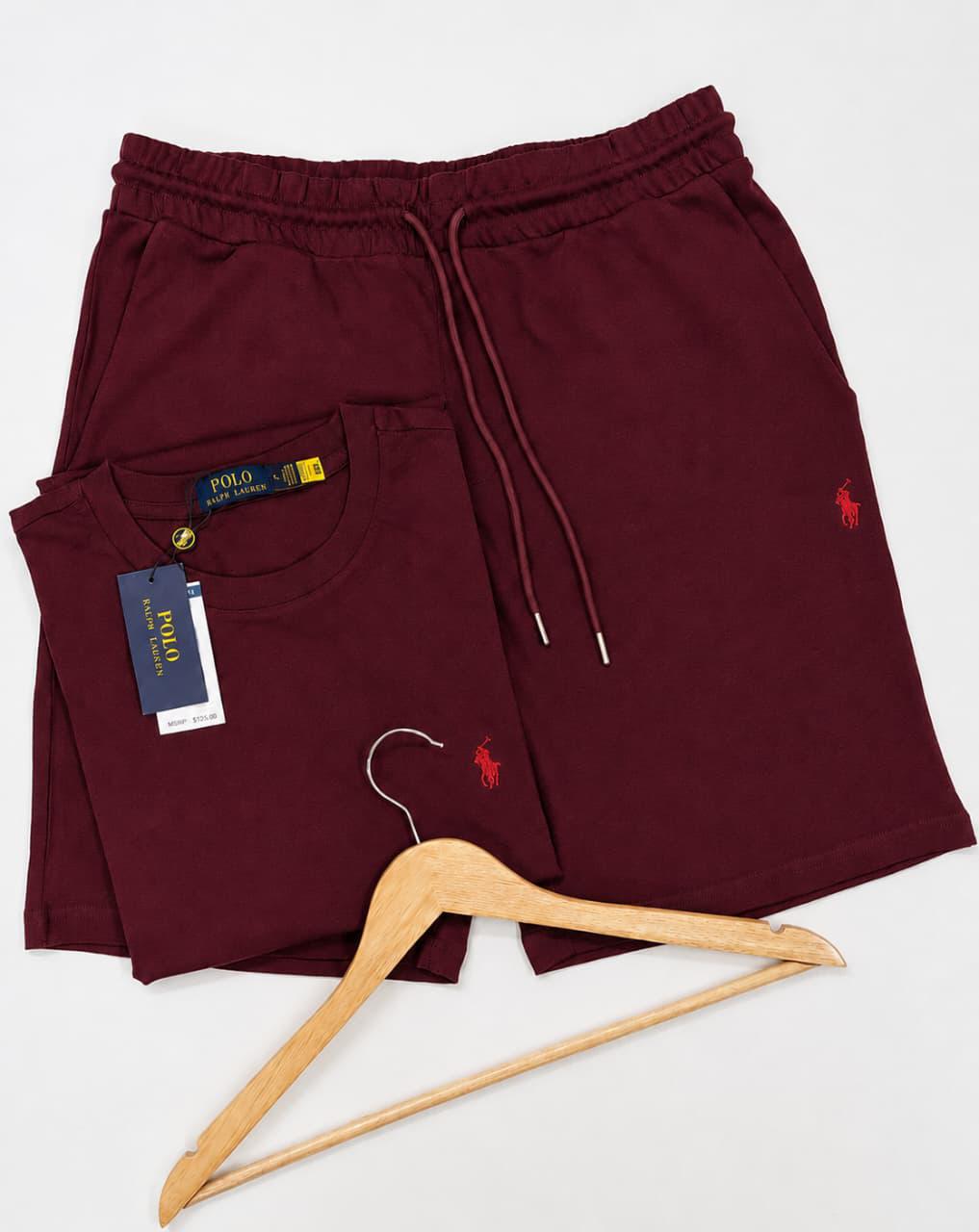 Polo Ralph Lauren T-Shirt & Shorts Set – Burgundy
