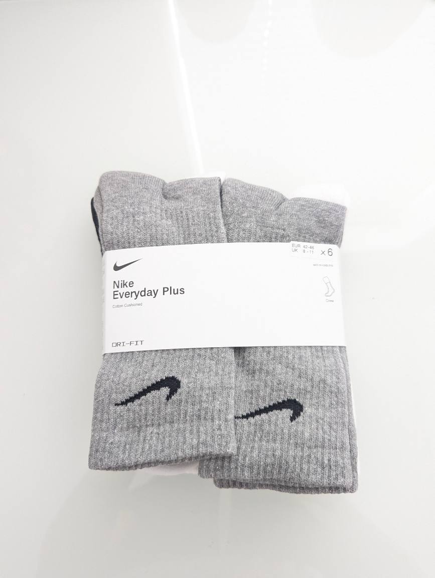 Nike dri-fit 6 pack crew socks UK 5-8