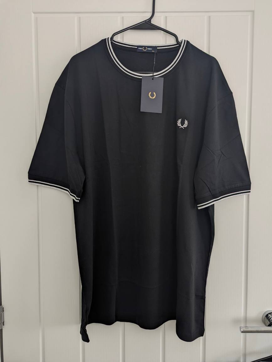 Fred Perry black ringer tshirt XXXL