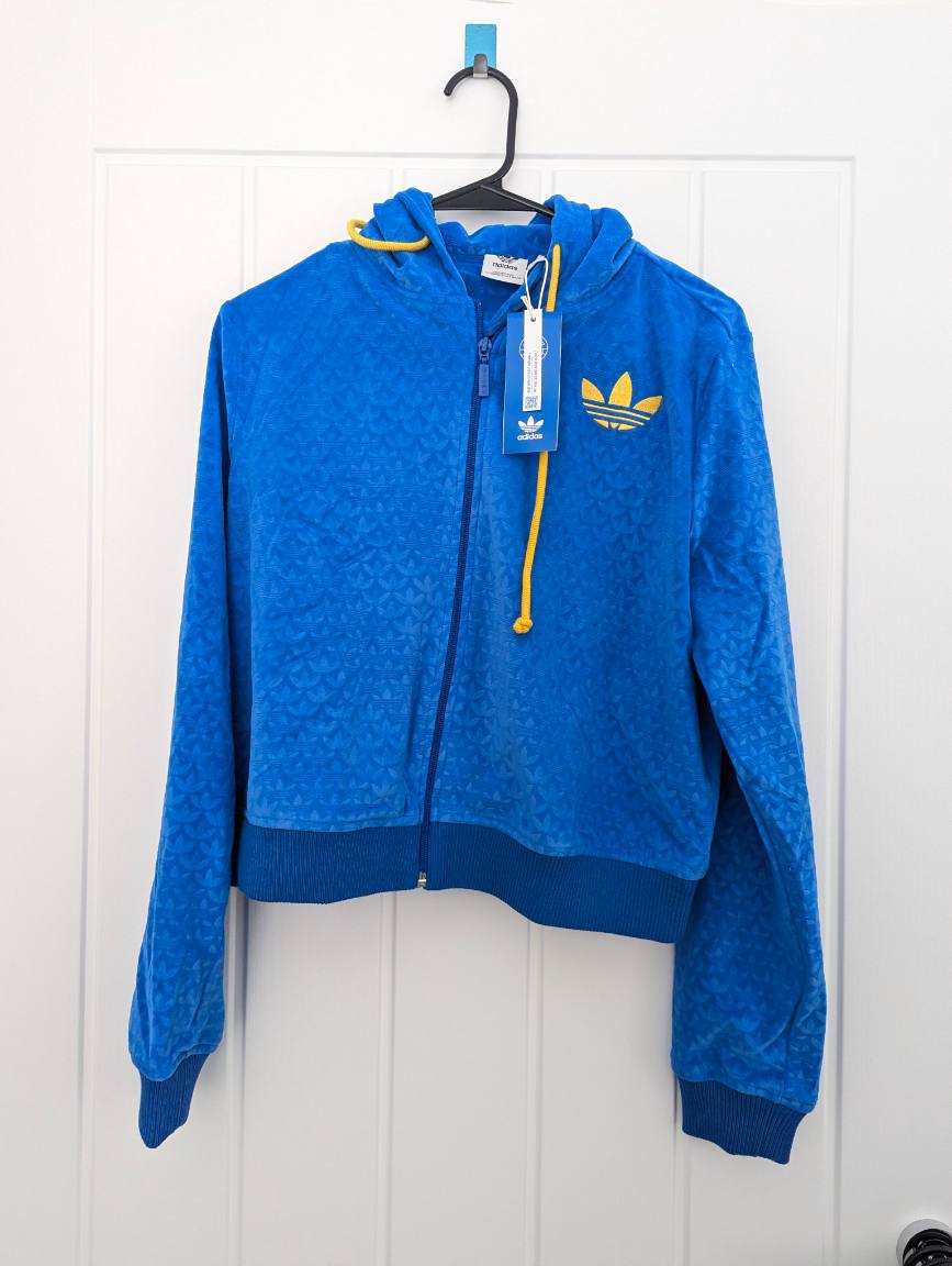 Adidas originals velour zip up jacket