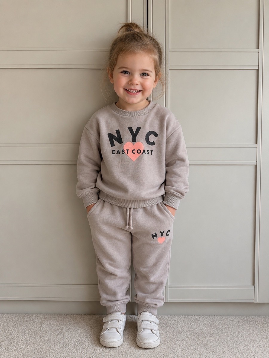 Girls NYC East Coast Tracksuit Set | Sweatshirt & Joggers | 18-24 Years