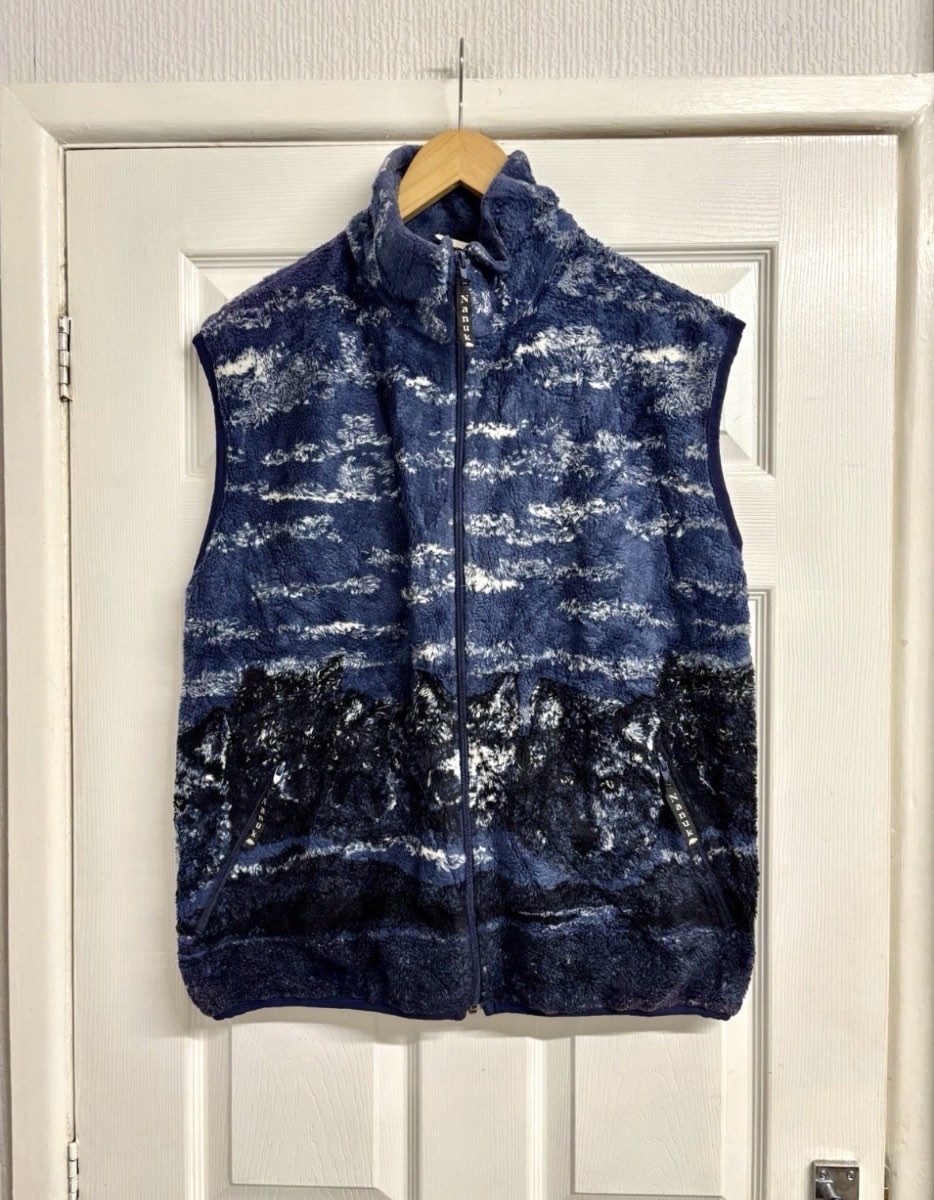 Vintage Nanuk Full-Zip Wolf Fleece Vest Gilet Canadian Polar Bear Size Medium