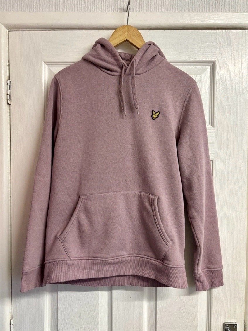 Lyle & Scott Dusty Pink Hoodie Sweatshirt Jumper - Size Medium