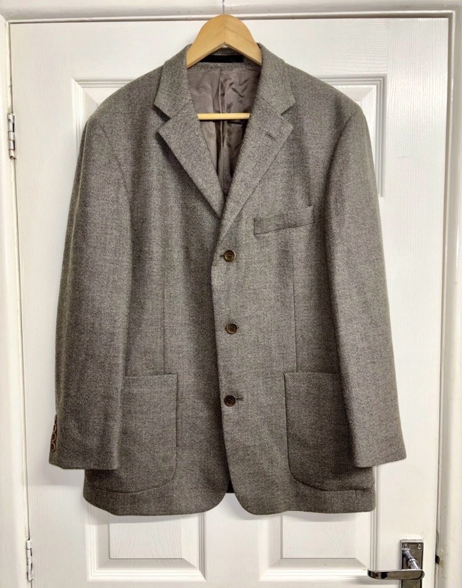 Vintage St Michael’s Marks & Spencer Grey Wool Suit Jacket 40S