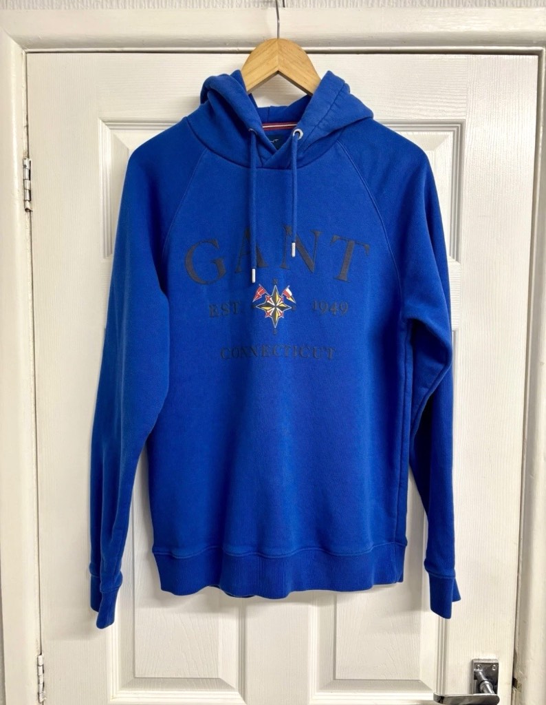 GANT Men's Blue Sailing Hoodie Size Medium