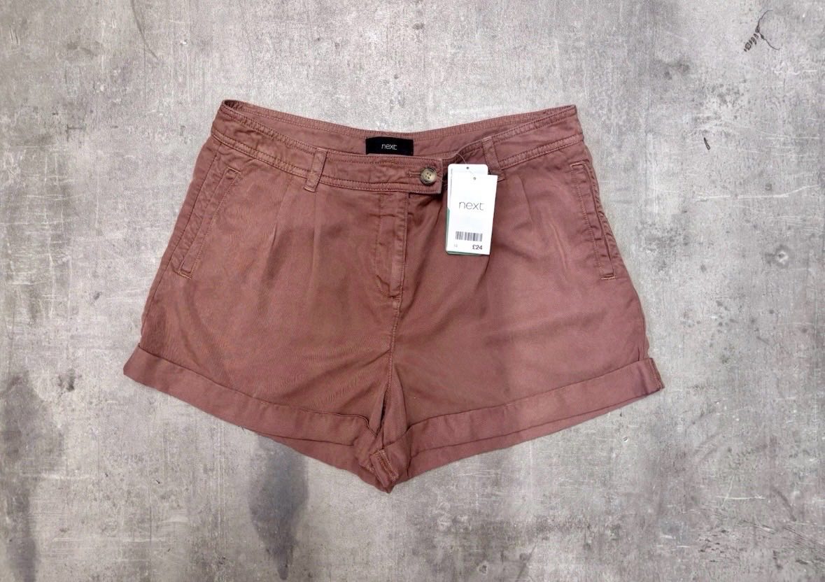Next Tan Brown Chino Shorts - UK 14 New With Tags NWT