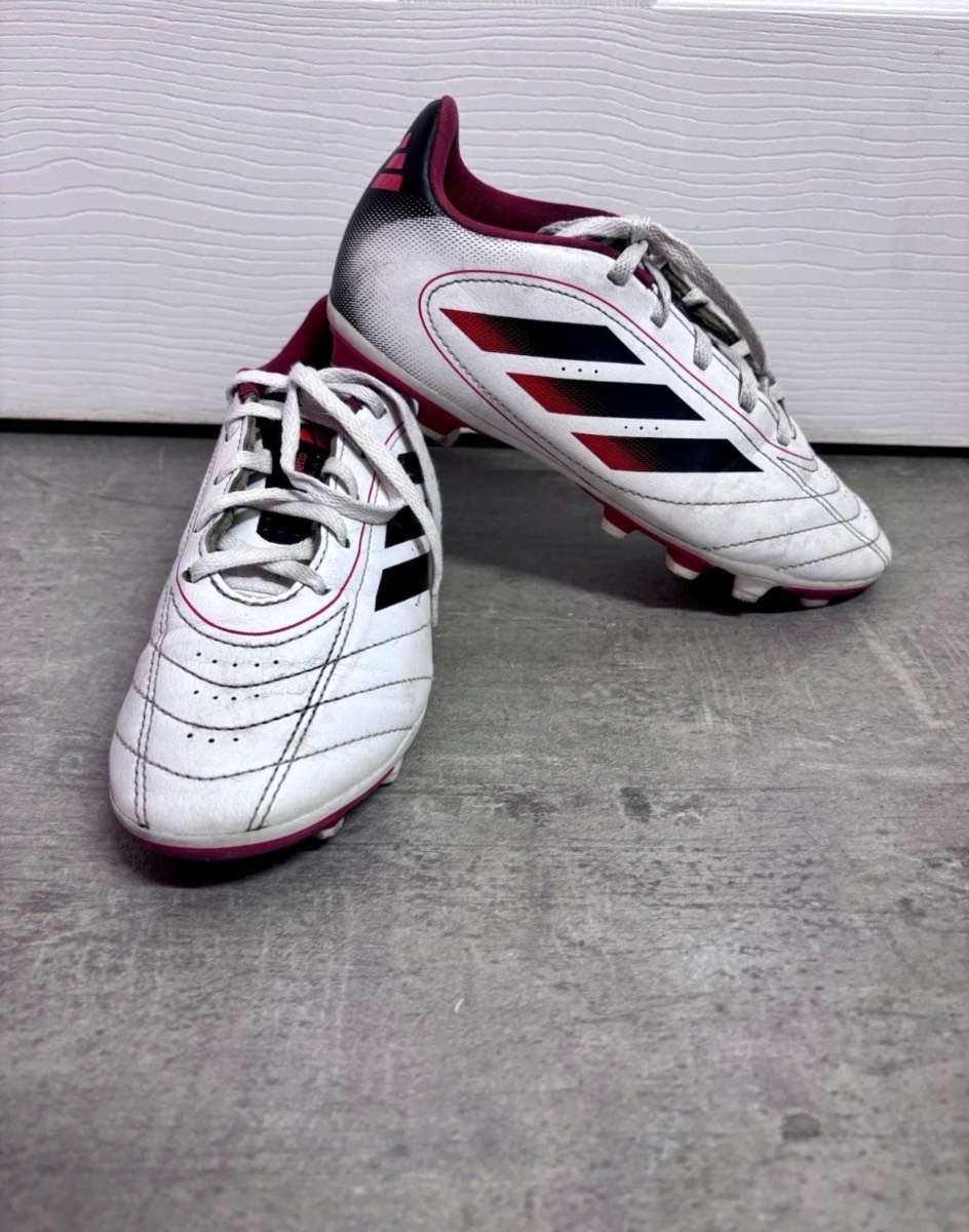 Adidas Goletto IX FG White & Red Kids Football Boots UK size 3