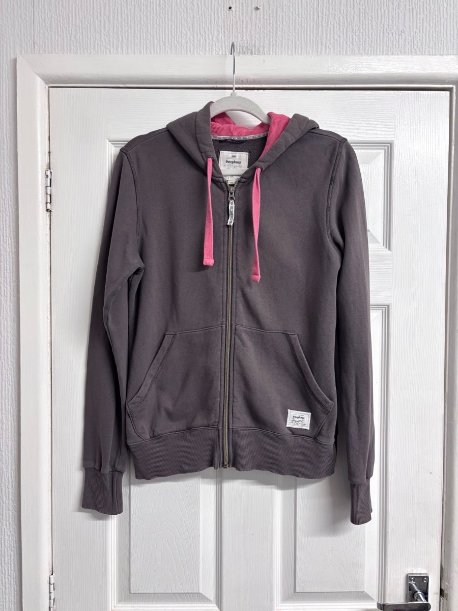 Berghaus Women’s Full-Zip Hoodie Grey & Pink - Size UK 10