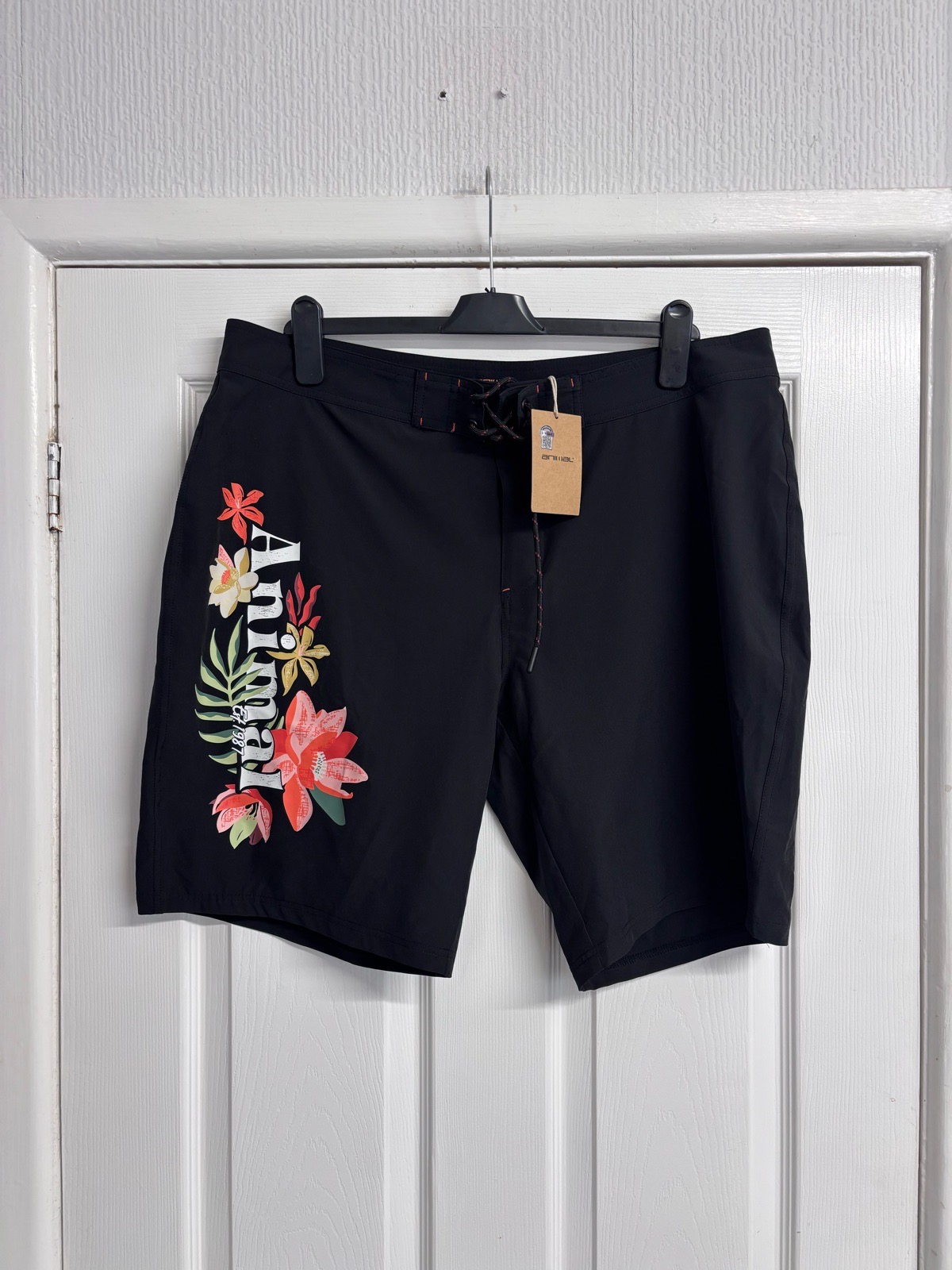 Animal Women's Nora Classic Floral Boardshorts – Black (NWT) | UK 16