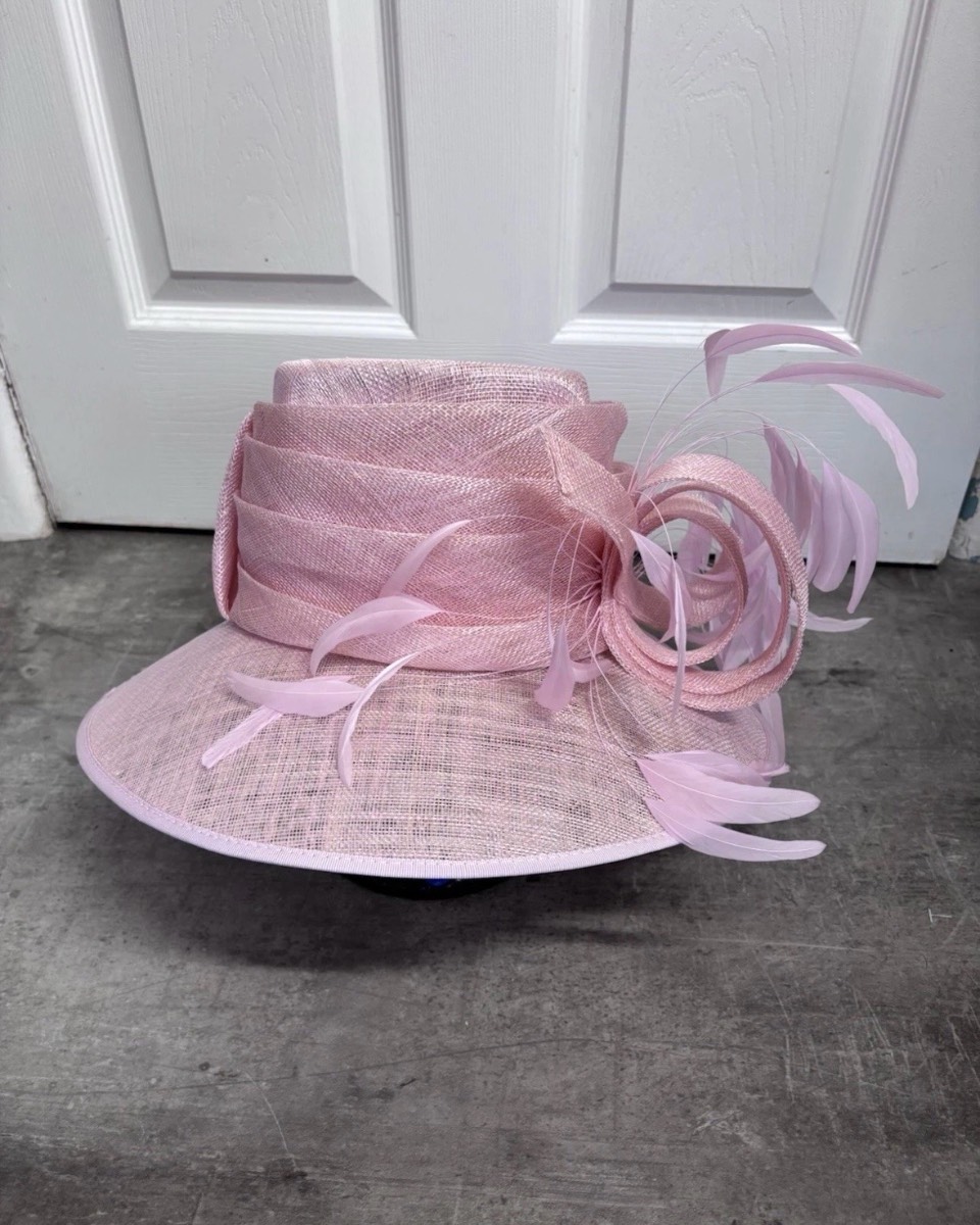 Nigel Rayment Rose Pink Feather Hatinator Fascinator Wedding Races