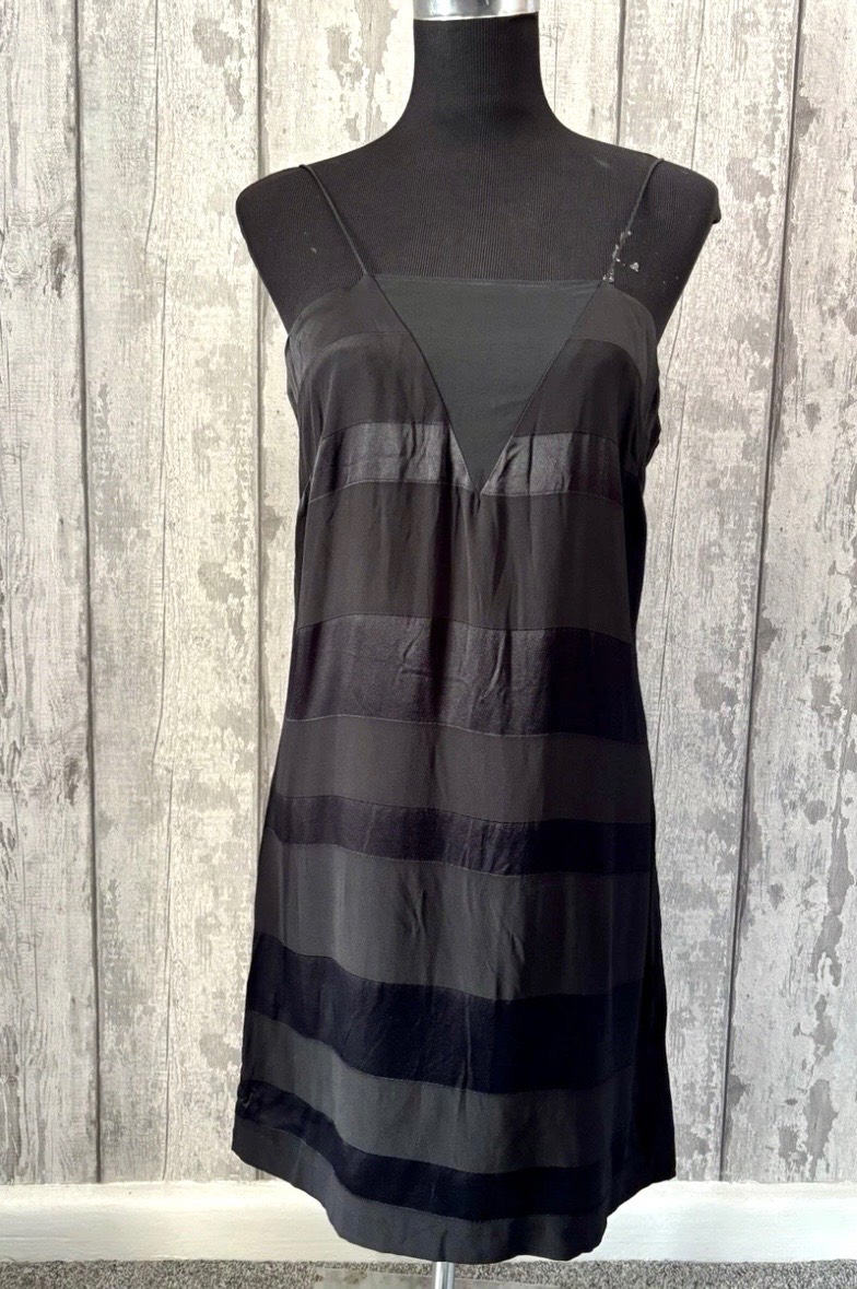 Mango Black Strappy Slip Dress Size 10 New With Tags NWT
