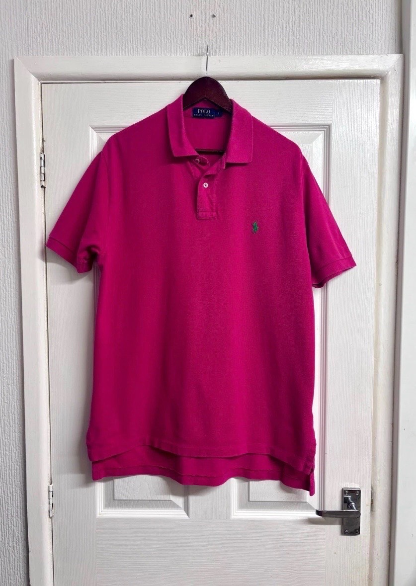Ralph Lauren Men’s Pink Short Sleeve Polo Shirt Size Large
