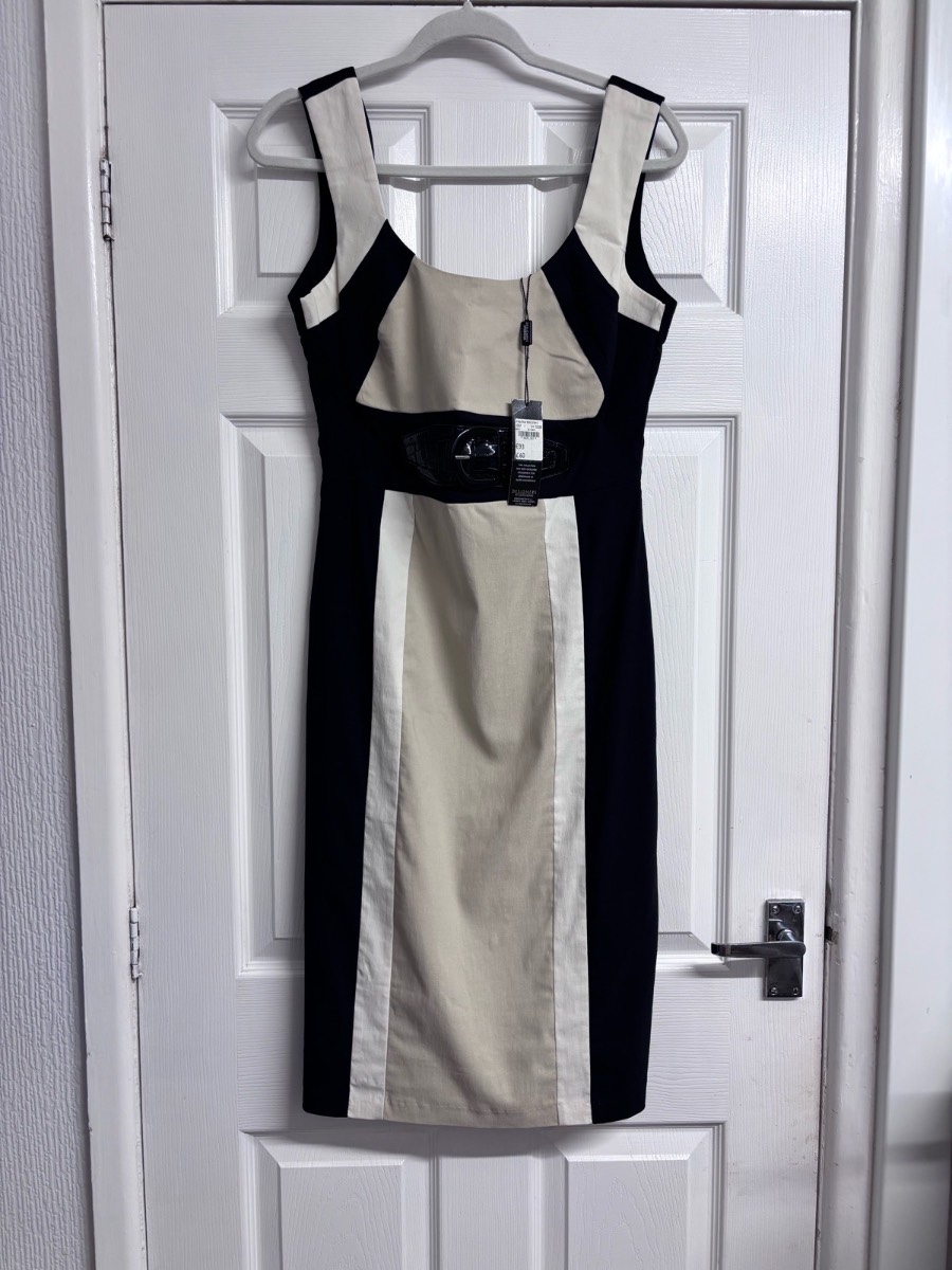 Star by Julien Macdonald Debenhams Colourblock Midi Dress Size 14 New With Tags