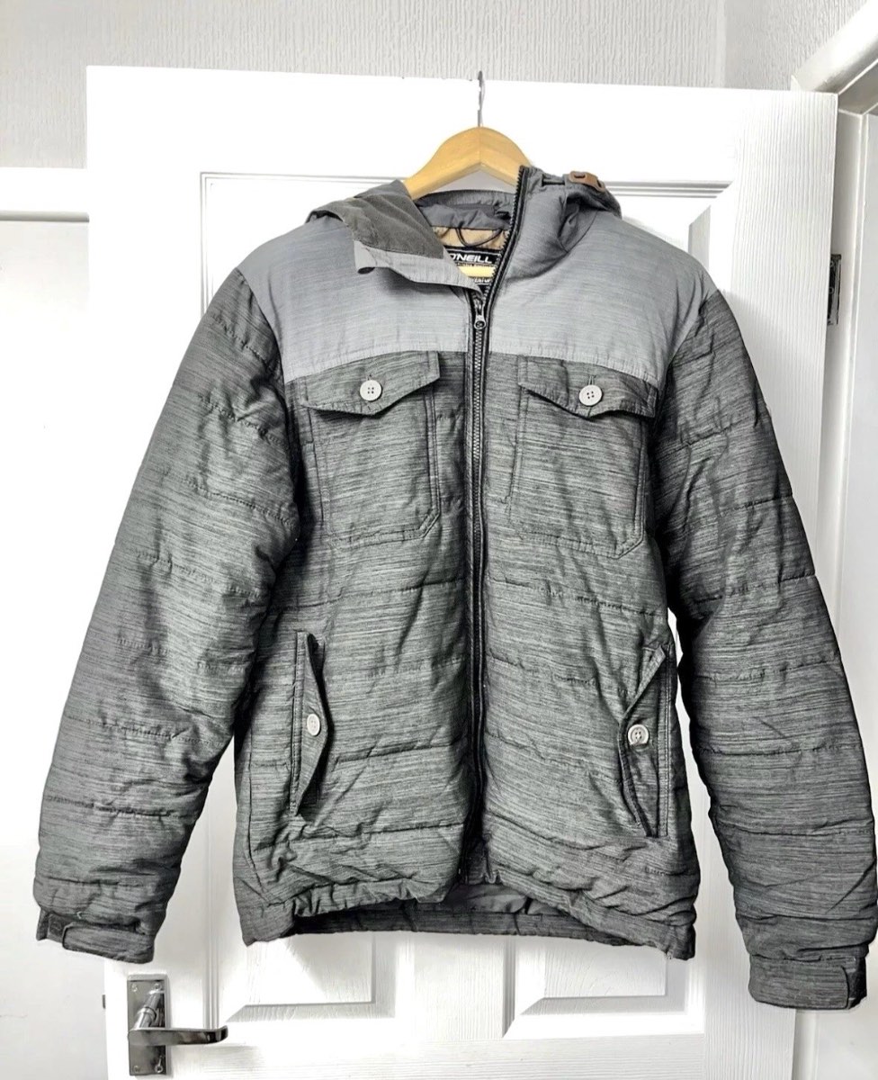 O'Neill Adventure Series Grey Puffer Jacket Men's Size Small