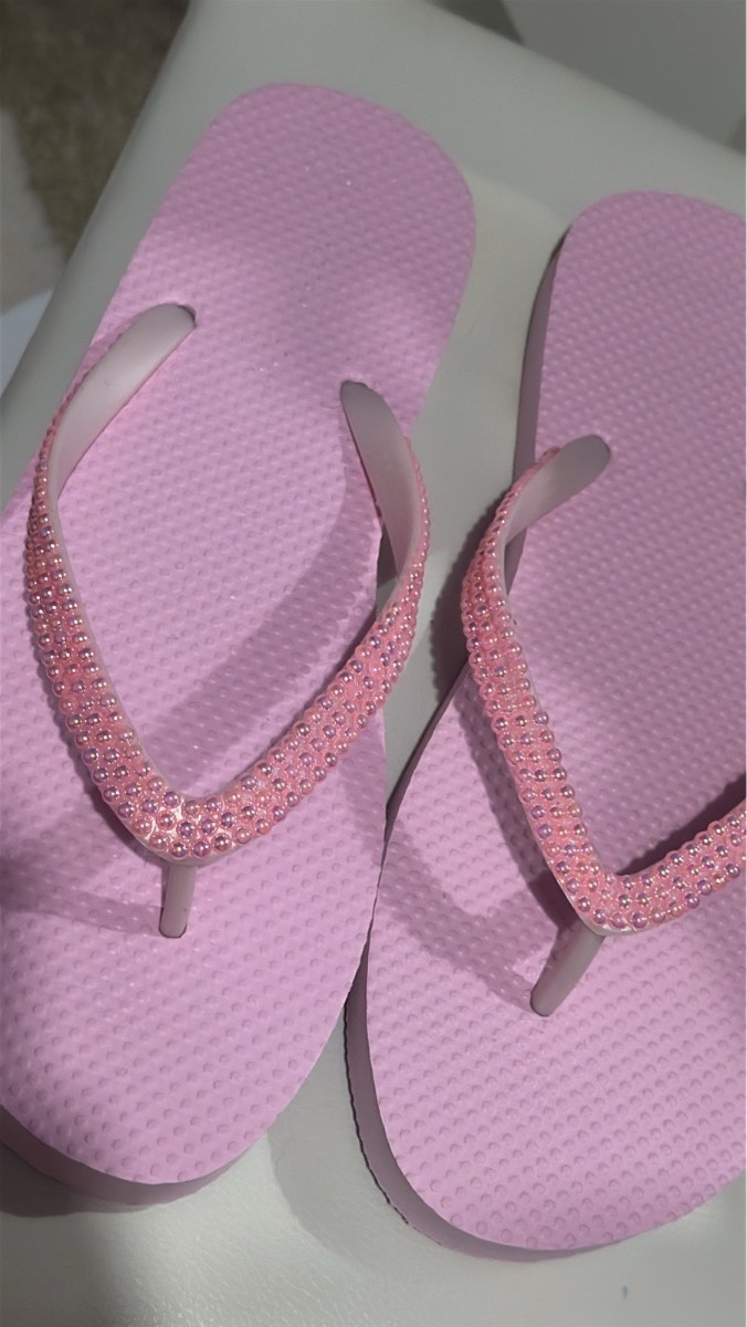Pink flip flops
